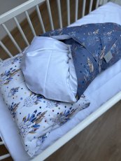 Péřová zavinovačka Klasik Lapače snů Modrá + polštářek