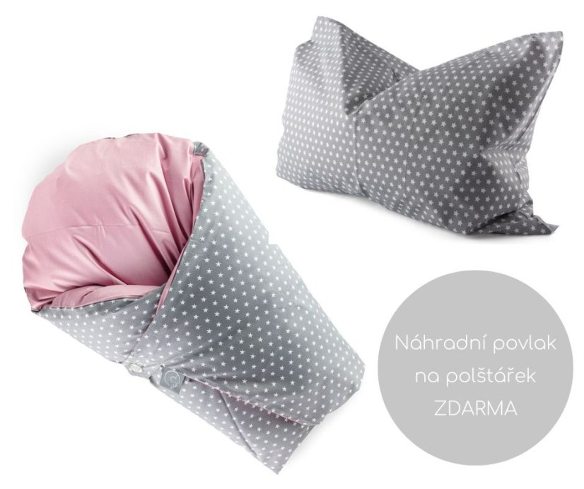 Zvýhodněný set Hvězdičky/Starorůžová + Povlak na polštářek ZDARMA