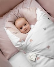 Páperová zavinovačka Klasik Něžná Srdíčka Starorůžová