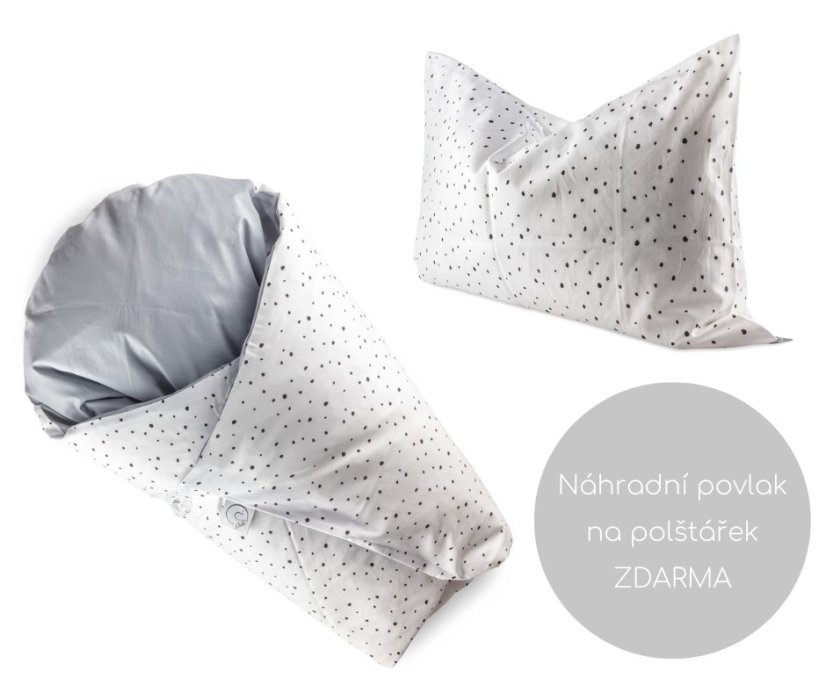 Zvýhodněný set Kaňky Šedá + Povlak na polštářek ZDARMA