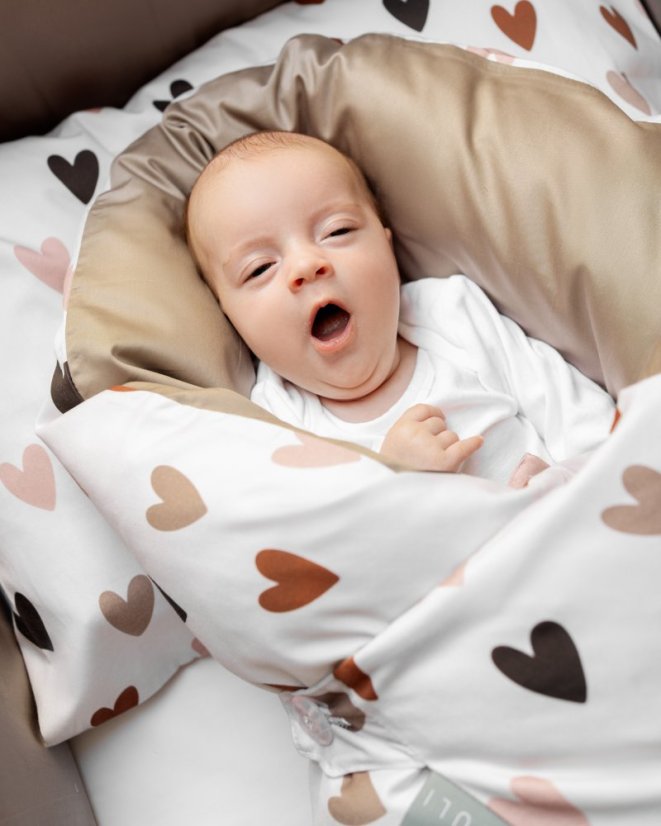 Páperová zavinovačka Maxi Podzimní Srdíčka Hnědá
