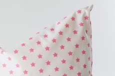 Náhradní povlak na polštářek Bílá/růžové hvězdy
