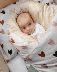 Páperová zavinovačka Klasik Podzimní Srdíčka Béžová