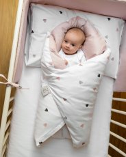 Páperová zavinovačka Klasik Něžná Srdíčka Starorůžová