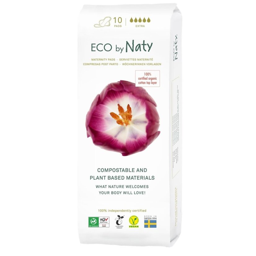 Dámské mateřské vložky po porodu ECO by Naty (10 ks)