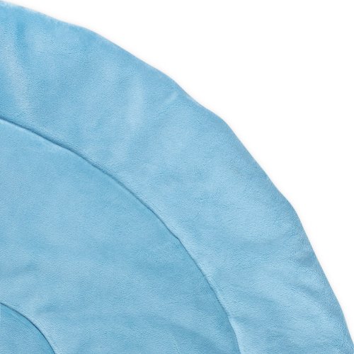 Plyšová hrací deka Jeřabinka Modrá/Kulatá