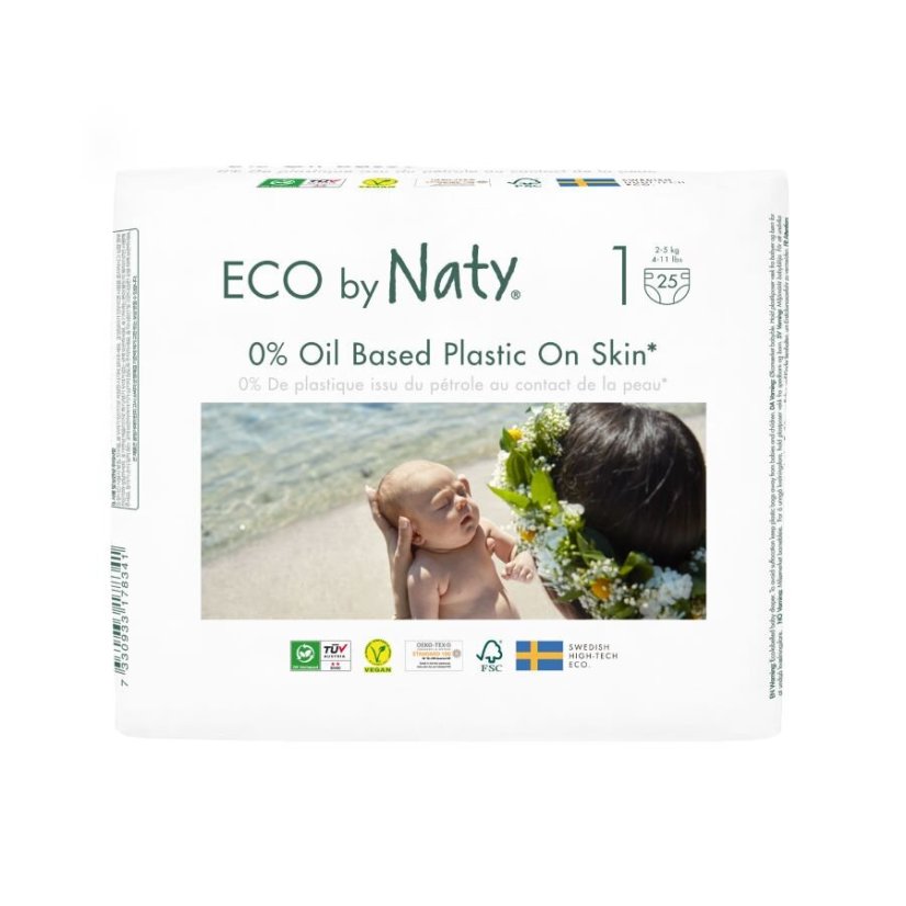 Plienky ECO by Naty Newborn 2-5 kg ​​(25 ks)