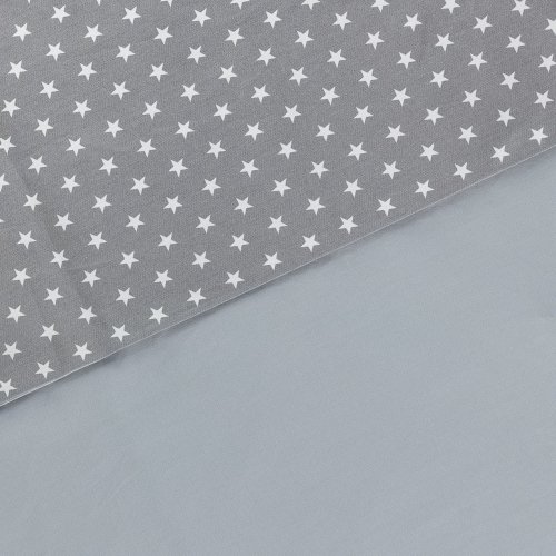 Náhradný povlak na zavinovačku Klasik Sivá/Sivá/Biele mini hviezdičky