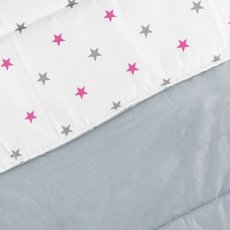 Zavinovačka Bílá/Šedé a Růžové hvězdy Šedá