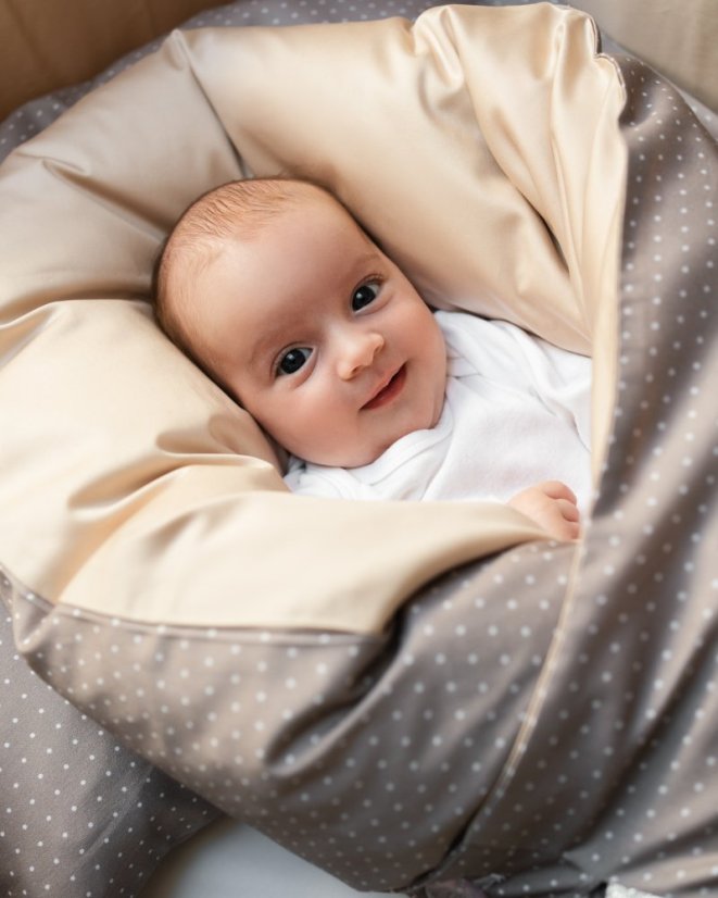 Náhradný povlak na zavinovačku MaxiHnědá Bílý puntík Béžová