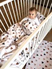 Povlečení na peřinku a polštářek Podzimní Srdíčka