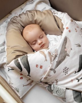 Whale Baby Essentials – down swaddles, baby nests and accessories | JiTuli