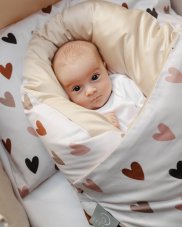 Páperová zavinovačka Klasik Podzimní Srdíčka Béžová
