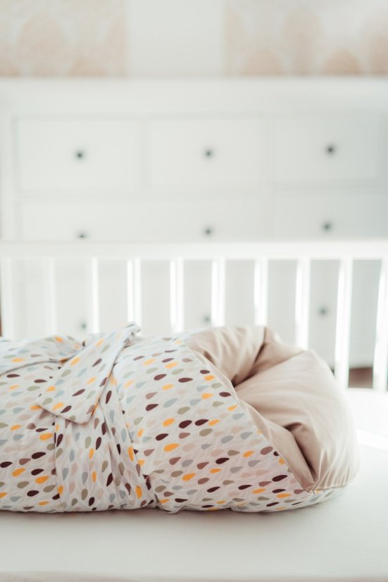 Péřová zavinovačka Maxi Barevné Kapičky/Bílá