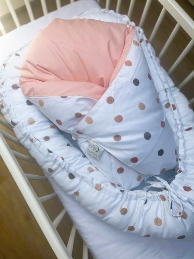 Duo Podzimní Puntíky Starorůžová