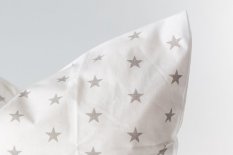 Náhradní povlak na polštářek malý Bílá/šedé hvězdy
