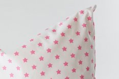 Náhradní povlak na polštářek malý Bílá/růžové hvězdy