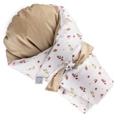Feather swaddles Classic Double-sided binding Podzimní lístky Hnědá