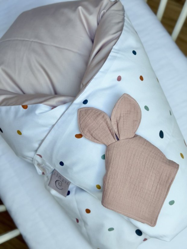 Péřová zavinovačka Klasik Veselá vajíčka Starorůžová