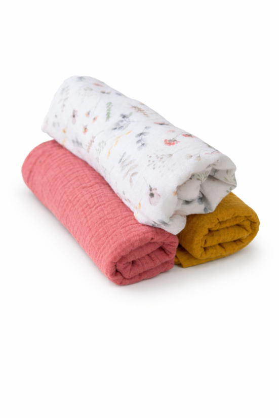 Muslin Towel/Cloth/Light Blanket SET 3-in-1