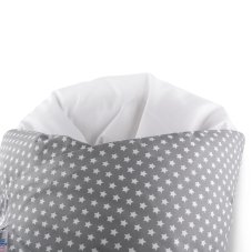 Péřová zavinovačka Klasik Šedá/bílé mini hvězdičky