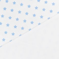 Náhradný povlak na zavinovačku Klasik Biela/bledomodré malé hviezdičky