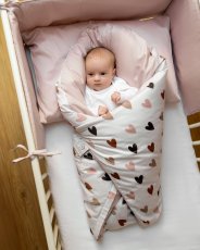 Páperová zavinovačka Klasik Podzimní Srdíčka Starorůžová