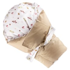 Feather swaddles Classic Double-sided binding Podzimní lístky Hnědá