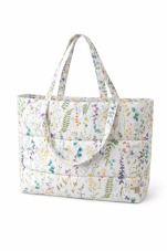 Priestranná pevná látková taška 52 × 42 cm – praktická taška na kočík aj na rameno Louka