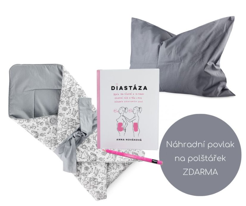 Zvýhodnený set Princezny Šedá + Náhradná obliečka na vankúšik ZADARMO
