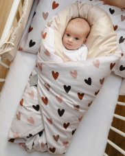 Páperová zavinovačka Klasik Podzimní Srdíčka Béžová