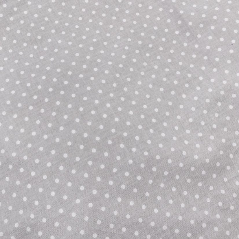 Súprava Pérová perinka s vankúšikom  Siva/biely puntík