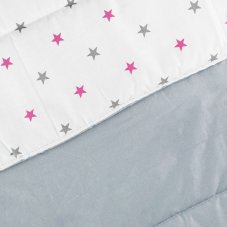 Zavinovačka Bílá/Šedé a Růžové hvězdy Šedá
