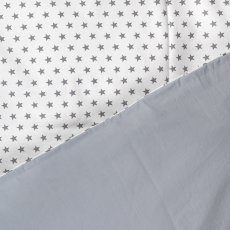 Súprava Pérová perinka s vankúšikom Bílá/Šedé mini hvězdičky