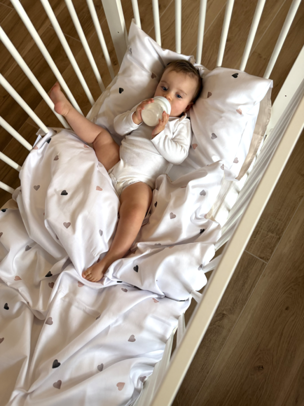 Súprava Pérová perinka s vankúšikom Něžná Srdíčka