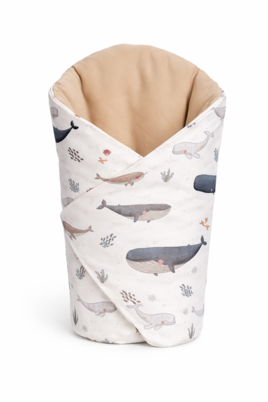 Szybki otulacz JiTuli – Wieloryby Beżowa