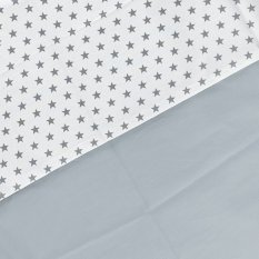 Náhradní povlak na zavinovačku Klasik Šedá Bílá /šedé mini hvězdičky